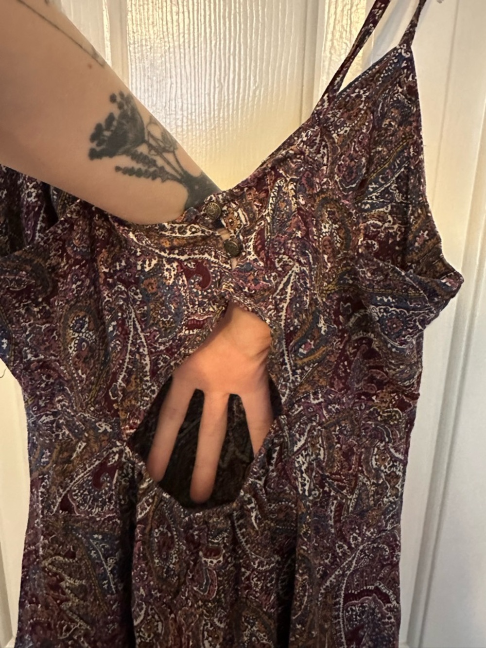 American Eagle Outfitters Paisley Spaghetti-Strap Sundress - Picture 4 of 4